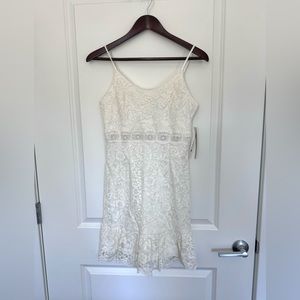 NEW! Aqua Bloomingdale’s NYC dress size S white lace bridal graduation revolve